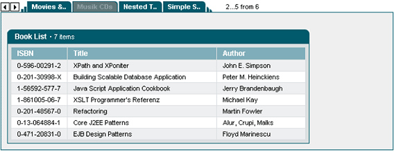 Screenshot: TabSetControl, Beispiel 3